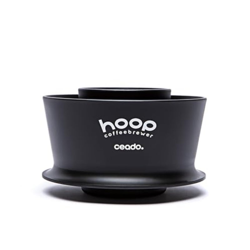 Hoop Filter Coffee Maker, Radial Infusion Brewer for Home/Office Use, Stainless Steel, Matte Black, No-Bypass Full-Bodied Extraction - Image 1