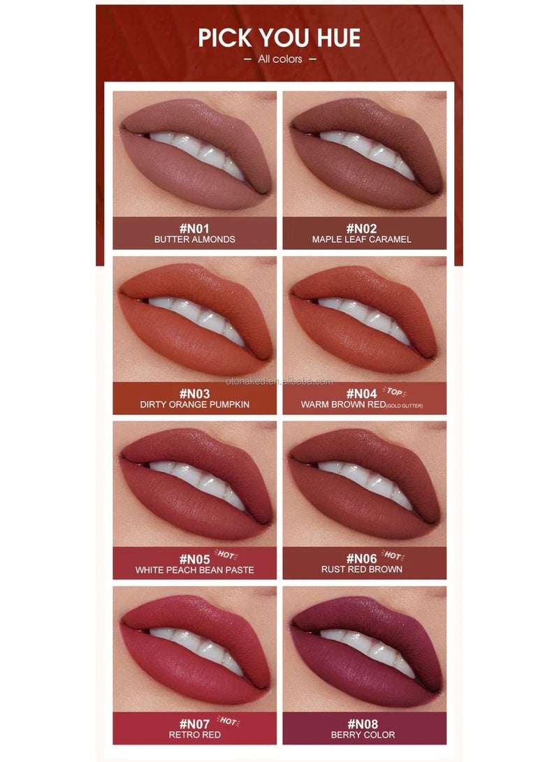 O.TWO.O  Long Lasting Velvet Matte lipstick thin tube Lipstick High Saturation Lipstick - Image 5