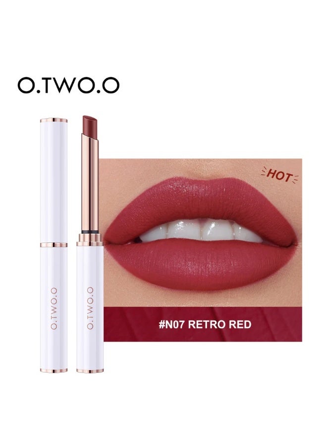O.TWO.O  Long Lasting Velvet Matte lipstick thin tube Lipstick High Saturation Lipstick - Image 1