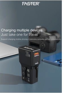 Faster 20W QC 3.0 Dual Port Fast Charger - Compact Wall Adapter for iPhone and Android - 20 Watt PD Charger Block for Mobile Phone, Portable and Fast Charging with 1 USB-C and 1 USB-A Ports  - Image 2