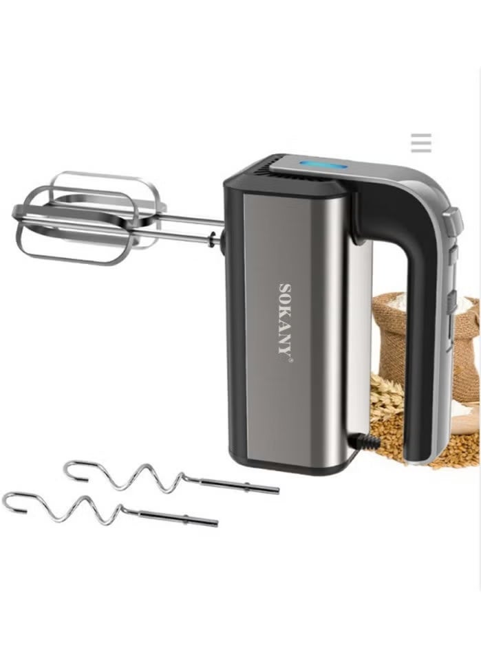 سوكاني خلاط يدوي كهربائي 5 سرعات CX-6651 – مضرب بيض كهربائي 800 واط مع شفرات وعُقَد عجين من الستانلس ستيل - Image 2