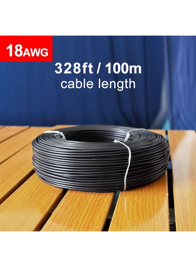 18AWG أسود 328 قدم سلك كهربائي مرن كابل نحاسي مطلي بالألومنيوم 12 فولت 24 فولت تيار مستمر لشريط إضاءة LED - Image 1