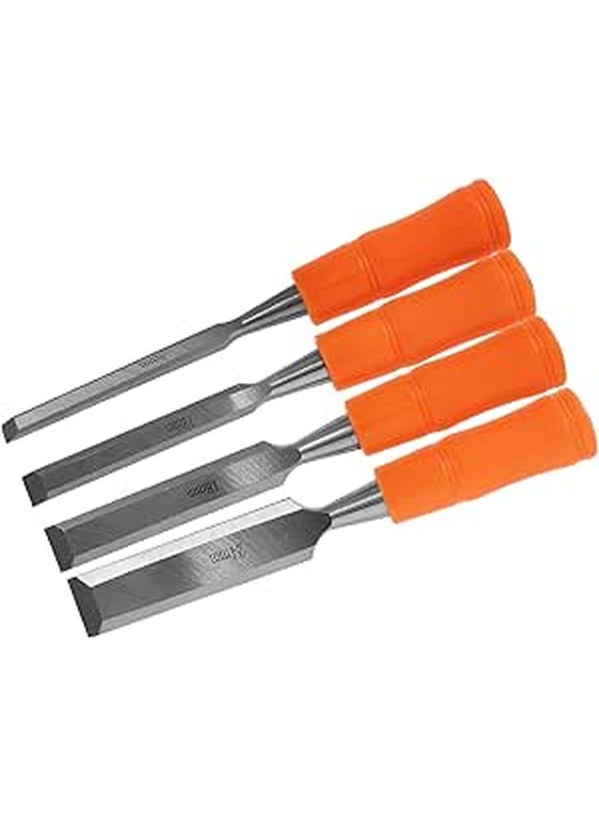 4 Pcs High Carbon Steel Wood Chisel Set With Plastic Handles 8 12 18 24mm For Woodworking DIY - Image 1