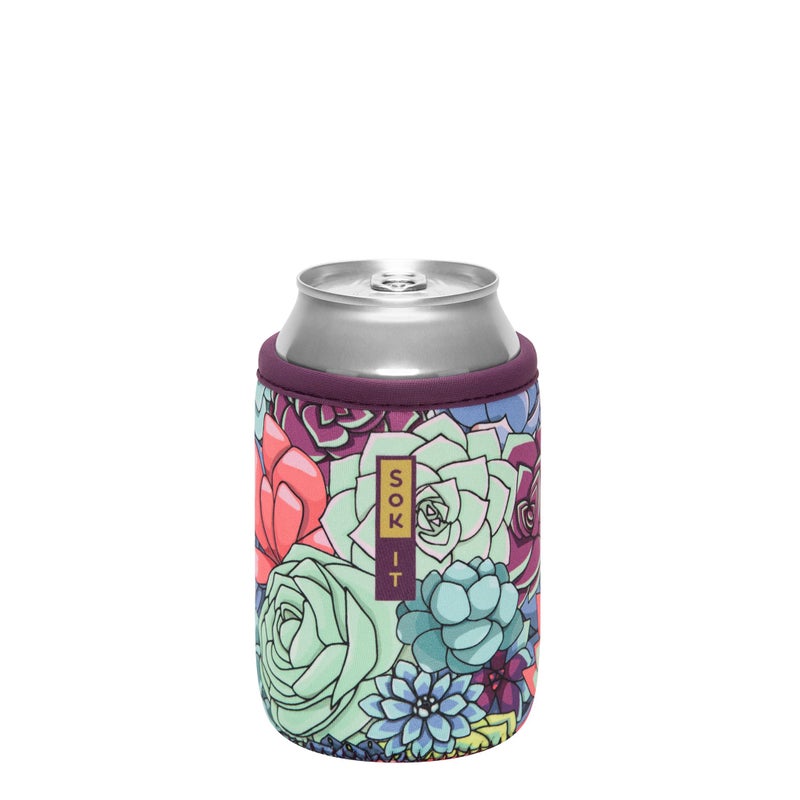 Sok It CanSok Sleeve for Beer  Soda Insulated Neoprene Cover Succulents 12oz Can Sleeve