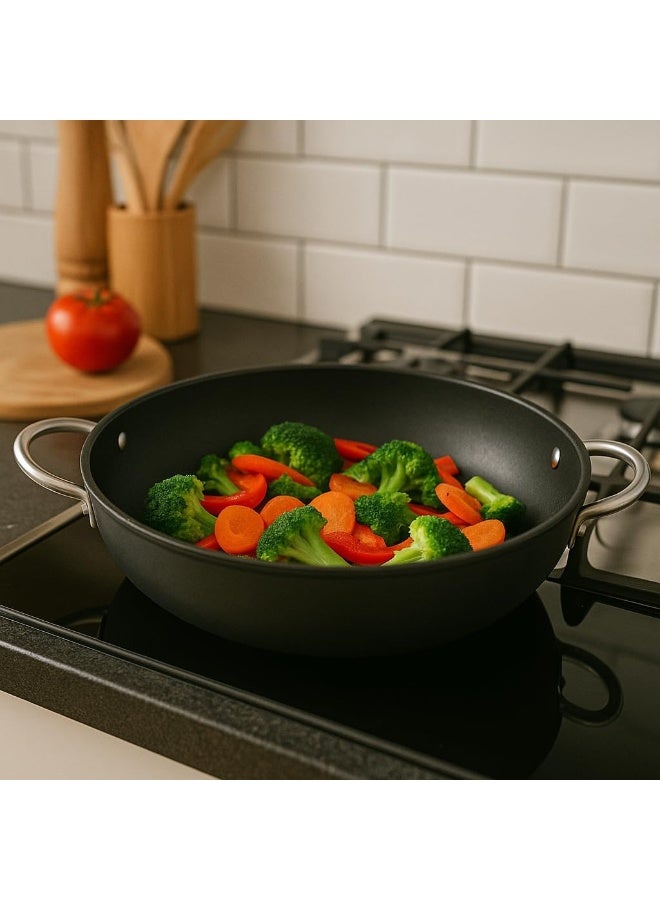 BS B&S High Saucepot with INOX Handles – Sizes 24CM, 28CM, 32CM – High Walls for Large Cooking – Induction & Standard Base Options – Professional Grade Aluminum Kitchen Cookware (28 CM) - Image 1