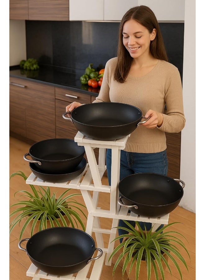 BS B&S High Saucepot with INOX Handles – Sizes 24CM, 28CM, 32CM – High Walls for Large Cooking – Induction & Standard Base Options – Professional Grade Aluminum Kitchen Cookware (28 CM) - Image 5