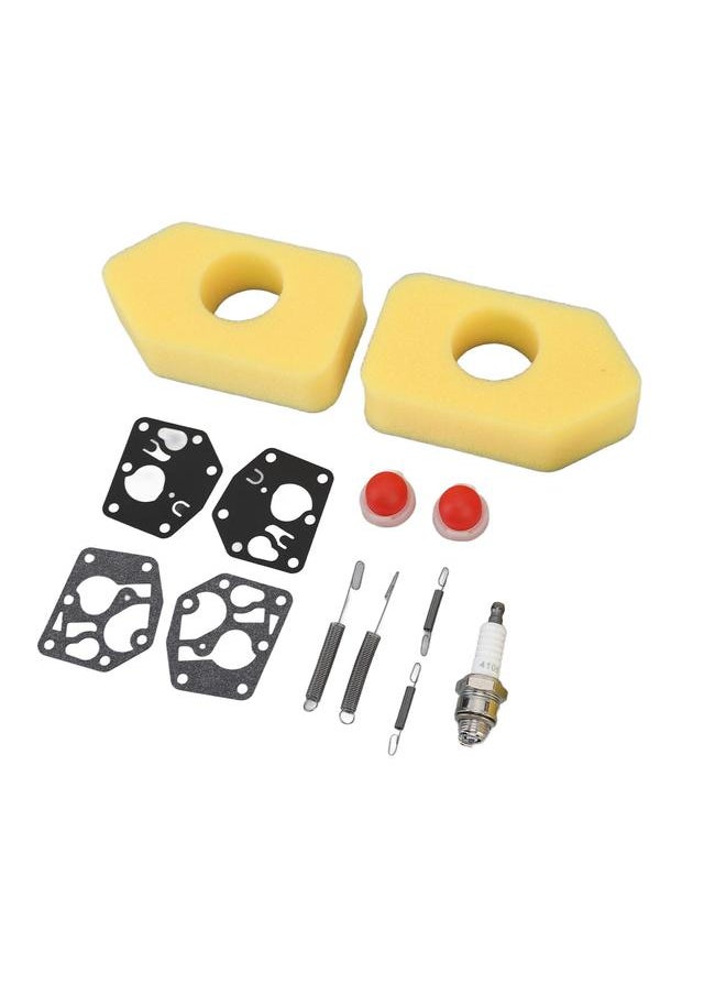 Thoraya 2 Packs Mower Repair Kit Air Filter Membrane Primer Bulb Spring Spark Plug for Classic Sprint 3.5‑4.5HP Q45 35 375 40 Motor  - Image 2