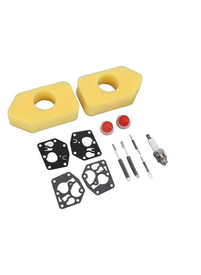 Thoraya 2 Packs Mower Repair Kit Air Filter Membrane Primer Bulb Spring Spark Plug for Classic Sprint 3.5‑4.5HP Q45 35 375 40 Motor  - Image 3