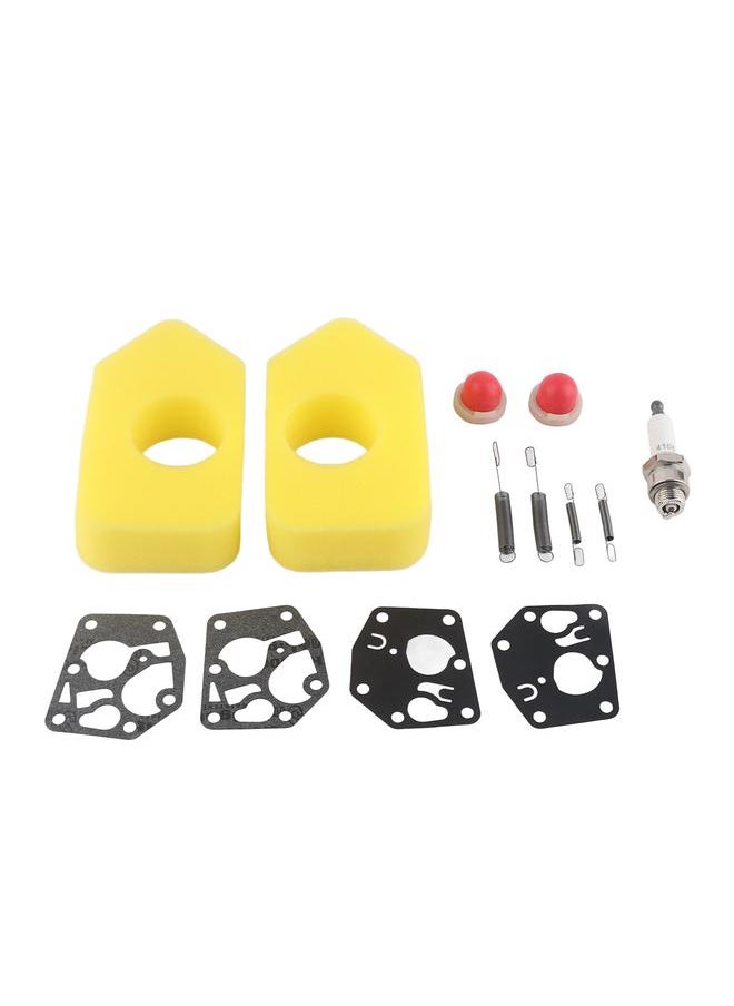 Thoraya 2 Packs Mower Repair Kit Air Filter Membrane Primer Bulb Spring Spark Plug for Classic Sprint 3.5‑4.5HP Q45 35 375 40 Motor  - Image 1