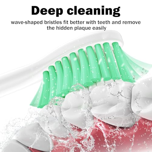 HAPPYMOMO Replacement Toothbrush Heads for Philips Sonicare E-Series/Essence/Xtreme/Elite and Other Screw-on Electric Toothbrush Models, 12 Pack, Dupont Bristles - Image 5