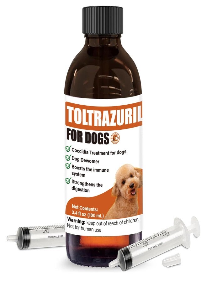 VetaSure Toltrazuril 10% Oral Liquid for Cats, Dogs for Giarci - 100 ml with 3 ml Dropper, Supports Digestive Health, for Non-Food Chain Animals - Image 1
