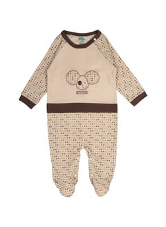 Babies Basic 100% Cotton Printed Long Sleeves Jumpsuit/Romper/Sleepsuit With Feet Covering For Babies  - Image 1