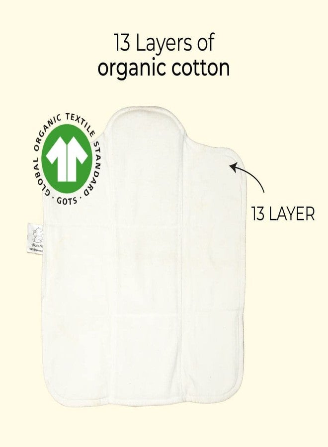 Snugkins Wet-Free Prefold Soaker Pad Insert for Baby Cloth Diapers - Pack of 2 - Image 2