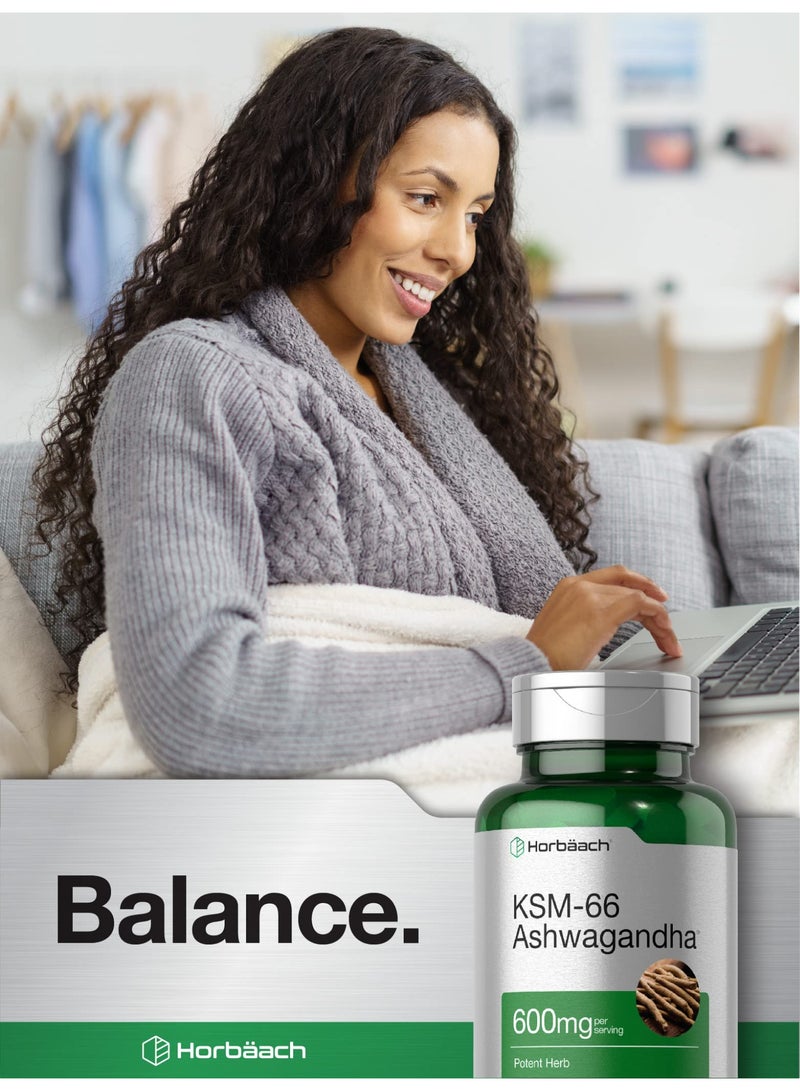 هرباخ Horbaach KSM-66 أشواجندا 600 ملغ – دعم متقدم للتوتر والمزاج والتركيز – مكمل عشبي عالي القوة – 60 قرص - Image 3