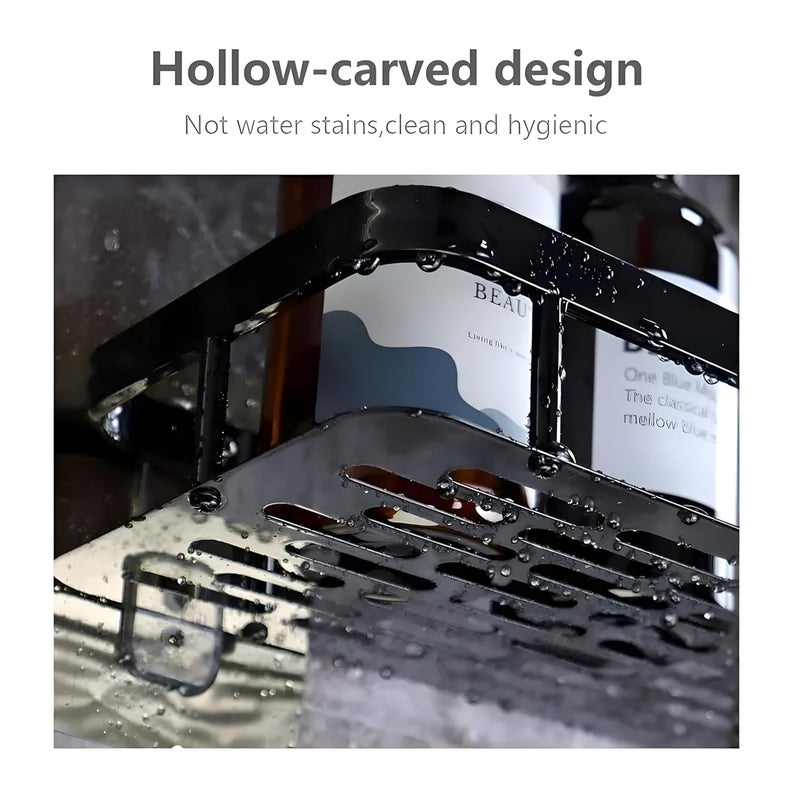 SUNBEET Multipurpose Self-Adhesive Aluminium Bathroom Wall Mounted Storage Organizer Shelf Holder/Rack/Bathroom Accessories - Image 4