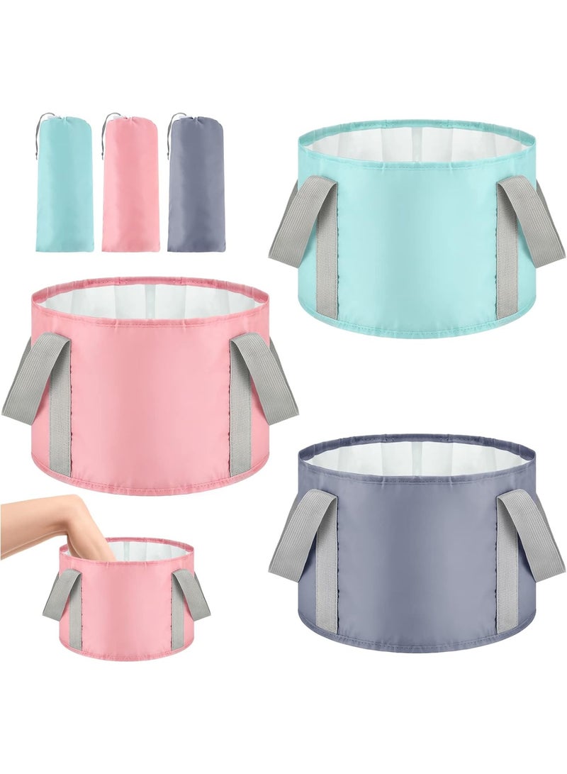 دلو سبا القدم القابل للطي - حوض قدم محمول مع حقيبة تخزين للسفر والمنزل - لون عشوائي (قطعة واحدة) - Image 1