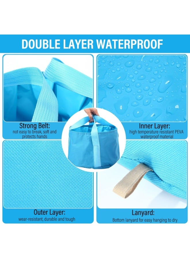 دلو سبا القدم القابل للطي - حوض قدم محمول مع حقيبة تخزين للسفر والمنزل - لون عشوائي (قطعة واحدة) - Image 2