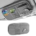 Couslcd Car Sun Visor Organizer MultiPocket PU Leather Sunglass Holder and Storage Pocket with Net Zipper Card Sleeve Pocket Organizer Auto Interior Accessories for Vehicle Truck SUV Gray - Image 2