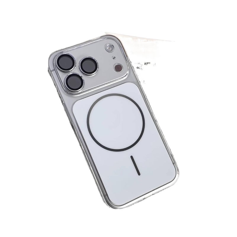 PC MagSafe Case for iPhone 14 / 14 Plus / 14 Pro / 14 Pro Max with Strong Magnetic and Lens Protector plus Matte Finish plus Anti-Slip Grip in White - Veloris - Image 1
