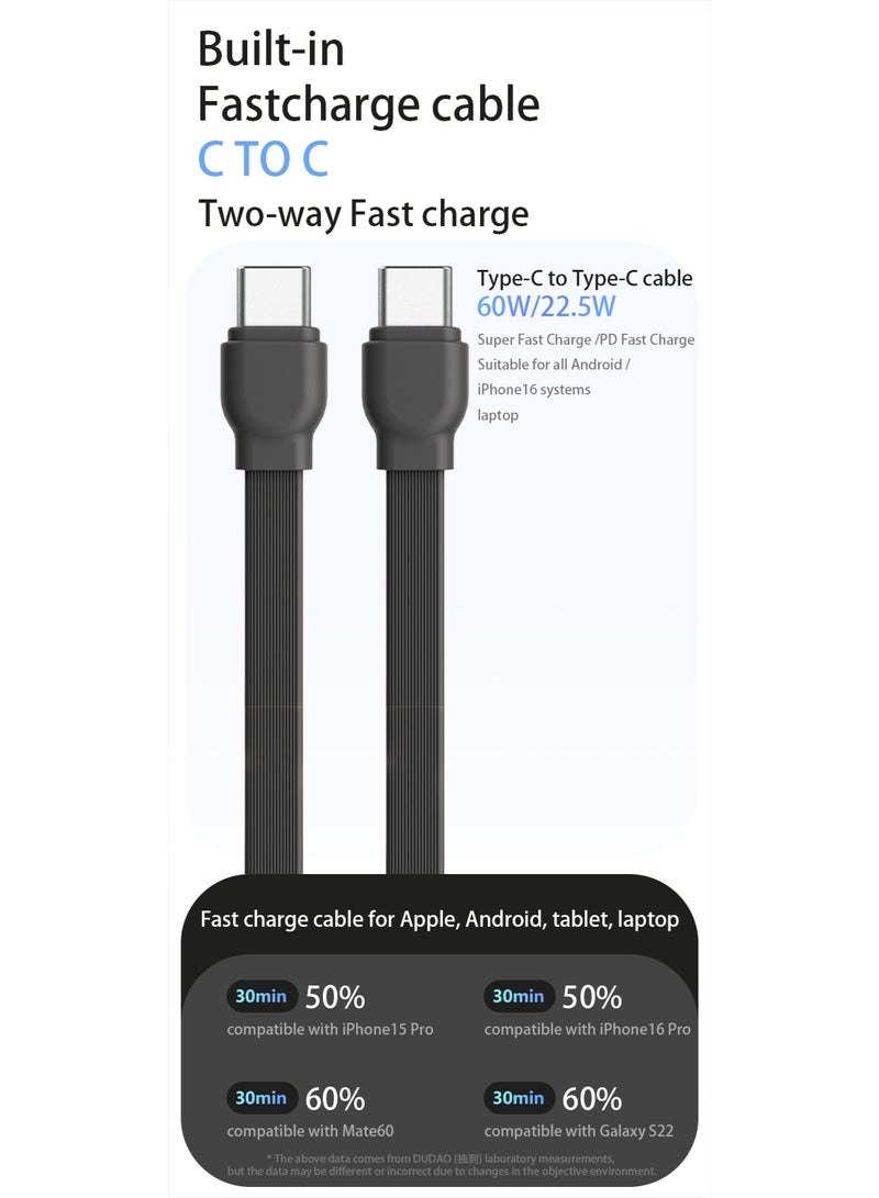 DUDAO K22+-G SUPER MINI FAST CHARGE POWER BANK 10000MAH PD22.5W -GREY - Image 2