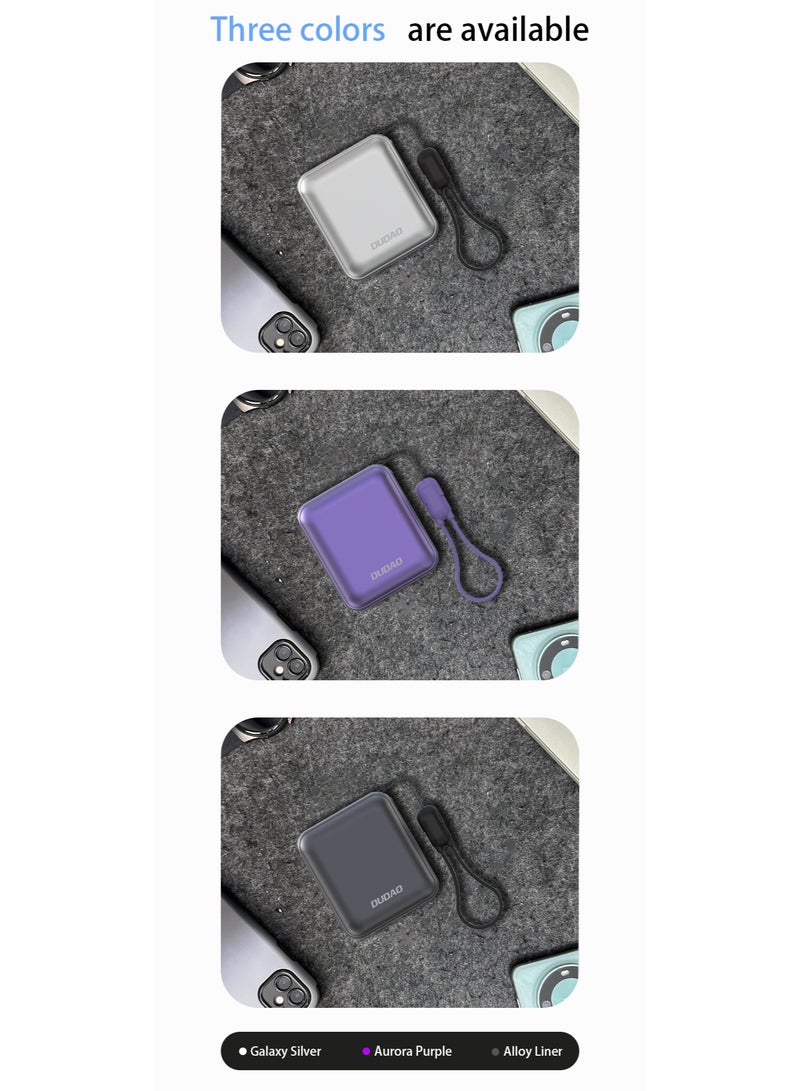 DUDAO K22+-G SUPER MINI FAST CHARGE POWER BANK 10000MAH PD22.5W -GREY - Image 4