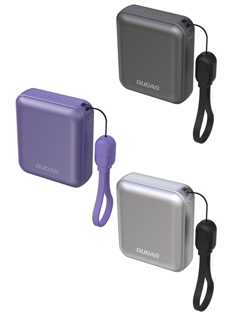 DUDAO K22+-G SUPER MINI FAST CHARGE POWER BANK 10000MAH PD22.5W -GREY - Image 1