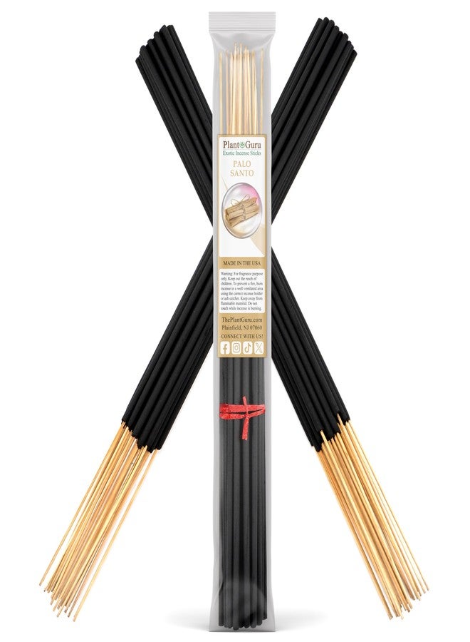 بلانت جورو أعواد بخور بالو سانتو الغريبة جامبو بطول 19 بوصة - عبوة واحدة تحتوي على 27 إلى 30 عودًا - طبيعي 19 بوصة كبير جدًا برائحة ناعمة تحترق لمدة 3 إلى 4 ساعات لكل عود. - Image 1