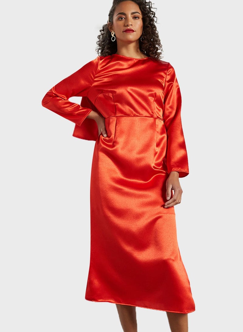 سيفي فور هانيا فستان محبوك بياقة دائرية - Image 1