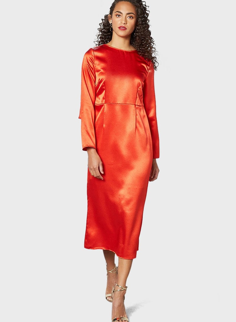 سيفي فور هانيا فستان محبوك بياقة دائرية - Image 4