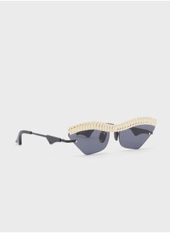 Le Specs Watch Out Asymmetrical Sunglasses  - Image 1