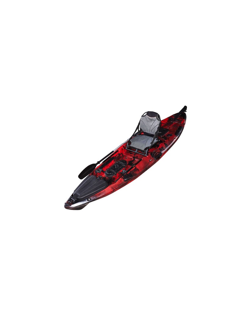 Winner Multimo Pro Angler Kayak with Seat, Wheel, Fishing Rod Holder - Black/Red/Black - Image 3