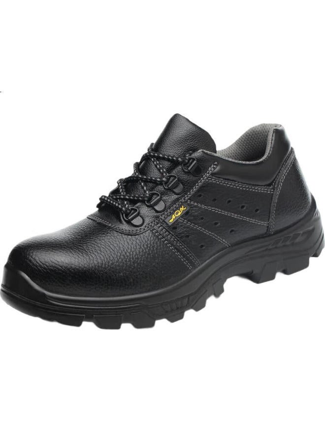 Old housekeeper Butler Men'S Breathable Safety Work Shoes With Steel Toe Cap And Steel Sole, Anti-Smashing, Anti-Piercing, Solid Sole, Oil Resistant, Acid And Alkali Resistant, Wear-Resistant 905 Black Summer Style S - Image 3