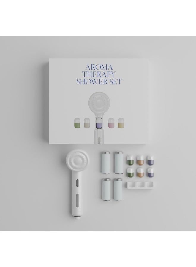 شفت رأس دش مع فلتر تنقية شامل لإزالة الكلور والشوائب مزود بكبسولات عطرية طبيعية يحمي البشرة الحساسة والشعر من الجفاف ويحتوي على ٤ فلاتر نقية و٦ كبسولات معطرة سهلة التركيب - Image 2