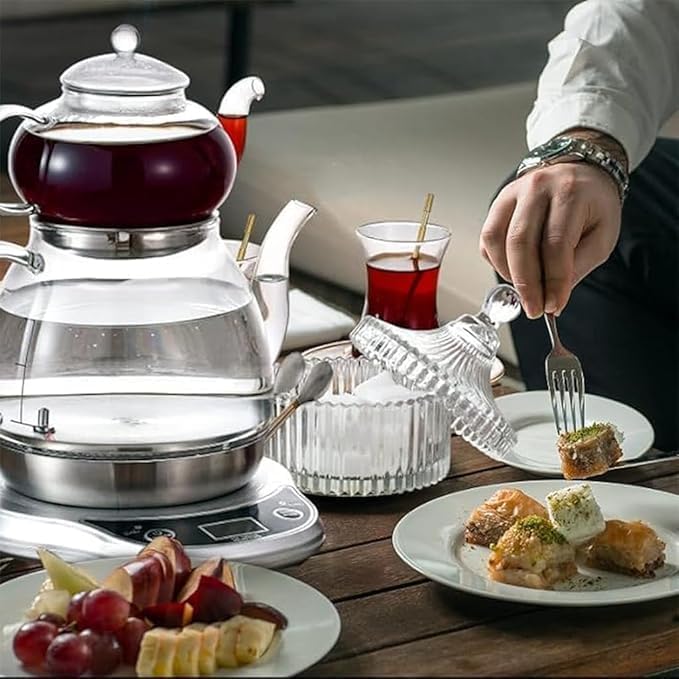 Biki Turkish Tea Coffee Maker Electric Glass Kettle 1000W | 1000 – - Image 3