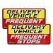 VKQTS 2PCS 9x4 Delivery Driver Magnet for CarReflective Frequent Stops Car Magnet Sign for Safety WarningsWeatherproof Delivery Magnetic Cars Signs as Cars Accessories Red - Image 2