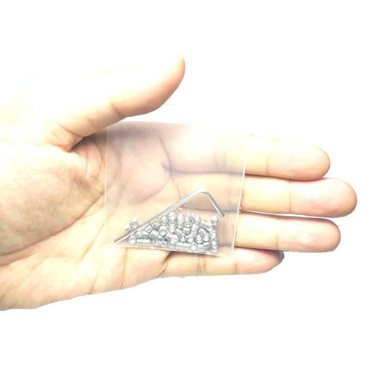 ZDingTech 50pcs Set Screws 8-32 x 1/8 inch 304 Stainless Steel Allen Head Hex Hexagon Socket Set Screws with 5/64 Allen Wrench,Set Grub Screws Hex Allen Head Socket Set Screws.(1/8" Length) - Image 5