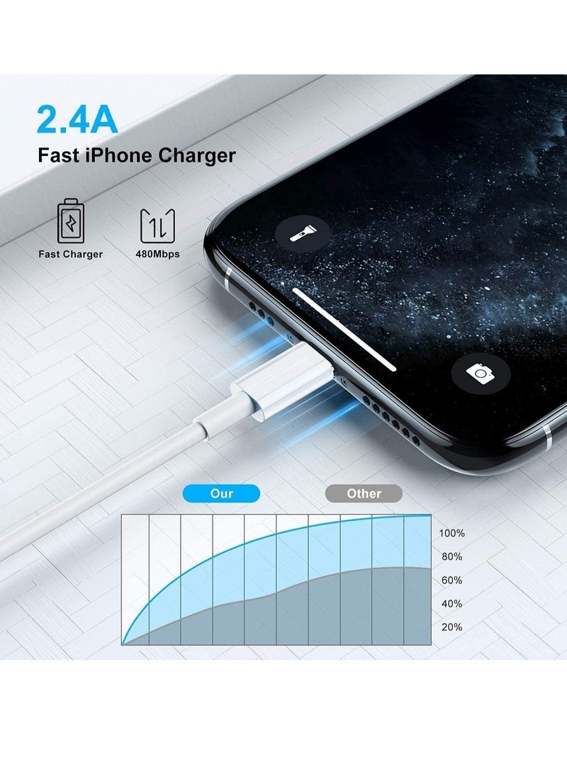 Raxoom 3 Pack [ Apple MFi Certified ] iPhone Charger 10ft, Long Lightning to USB Cable 10 Feet, Fast Apple Charging Cable Cord 10 Foot for iPhone 14 Pro/14 Max/13 Pro Max/12 Mini/11Pro/11/XS/XR/8/7/6s/iPad - Image 5