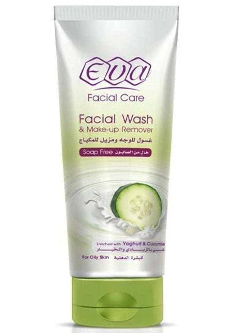 إيفا غسول للوجه ومزيل المكياج للبشرة الدهنية -  150 مل