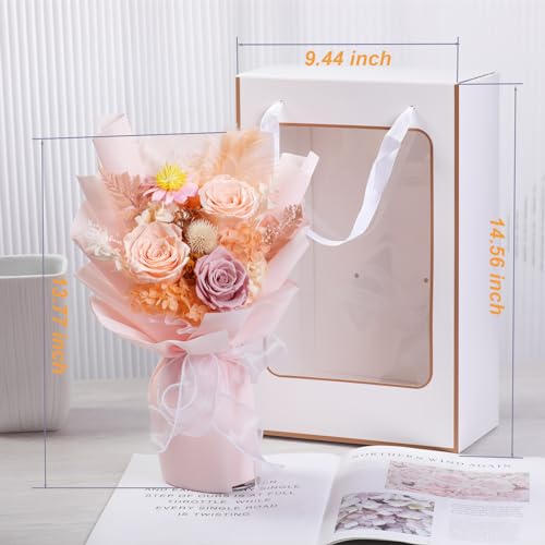 Lovenfold Flowers for Delivery,Preserved Flowers Bouquets,Champagne Rose Bouquets that Last 1-3 Years,Birthday Flowers Gifts for Women Mom Grandma Wife Friends - Image 2