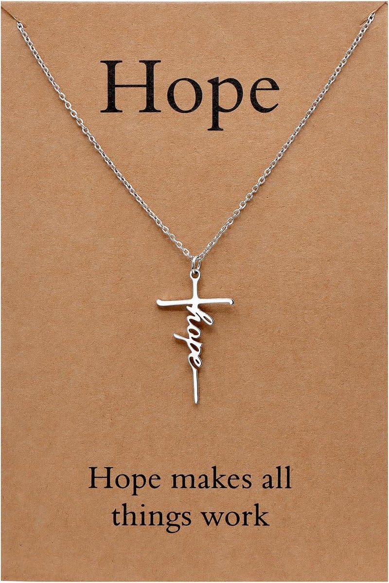 Lcherry Faith Cross Pendant Necklace for Women Religious Christian Jewelry Mother's Day Gifts for Women - Image 1