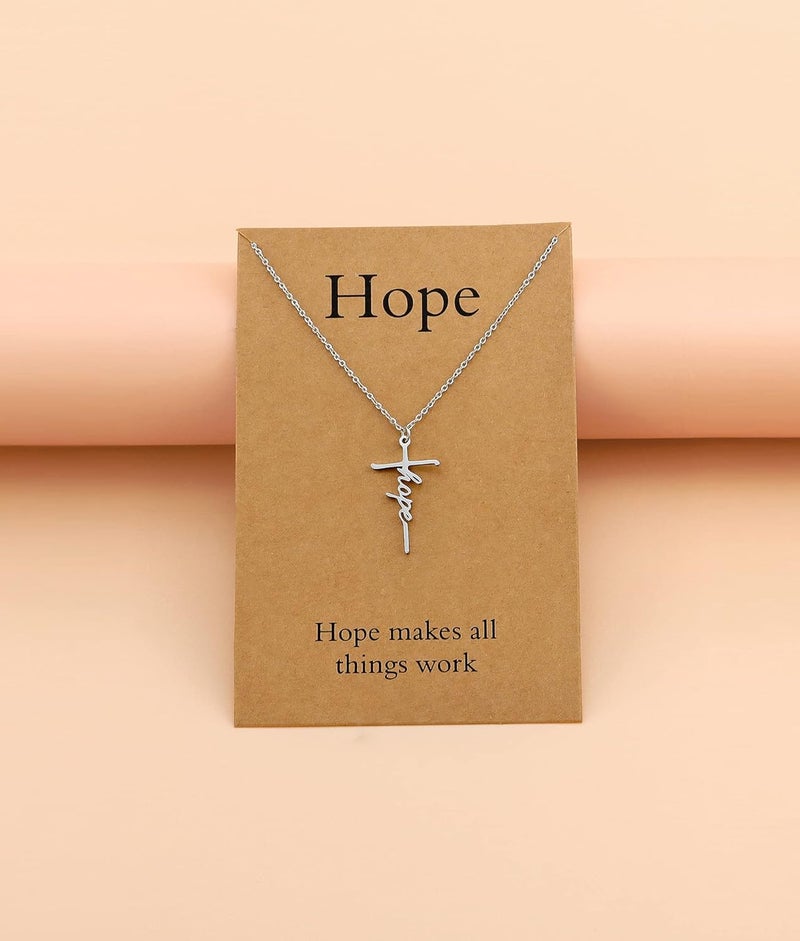 Lcherry Faith Cross Pendant Necklace for Women Religious Christian Jewelry Mother's Day Gifts for Women - Image 5