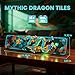 JMBricklayer Mythic Dragon Tiles Building Block Sets with LED Lights for Adult 70019 Wall Art Crafts Frame Building Set Dragon Toy with Flowers Model Building Block Kit for Adult Home Office Decor - Image 4