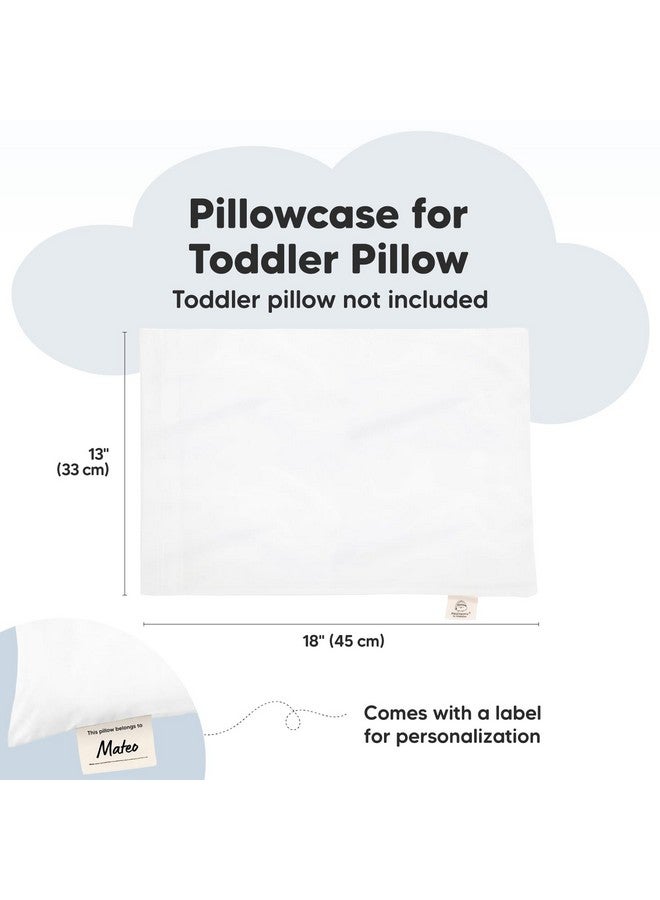 KeaBabies Toddler Pillowcase 13"x18" - Organic Cotton Toddler Pillowcase for Kids, Boys, Girls, Soft & Durable Cotton Cover for Miniature Sleepy Pillows, Cute Colors,Pillow Sold Separately(Soft White) - Image 1