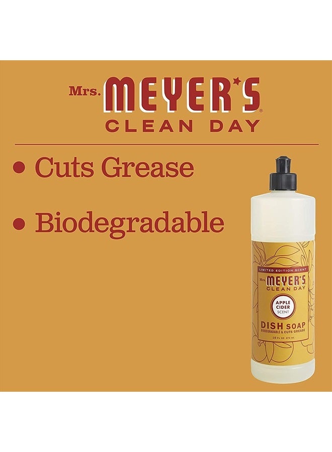 Mrs Meyers Clean Day Mrs. Meyer's Liquid Dish Soap Apple Cider 16 OZ (Pack - 1) - Image 5