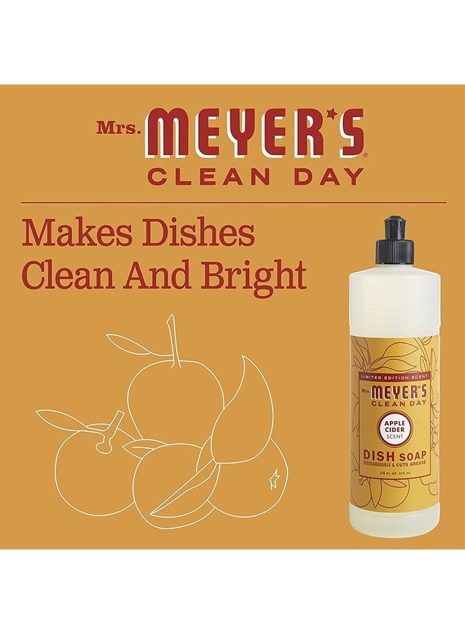Mrs Meyers Clean Day Mrs. Meyer's Liquid Dish Soap Apple Cider 16 OZ (Pack - 1) - Image 3
