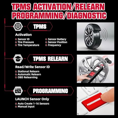 LAUNCH X431 i-TPMS (Upgrade of TS GUN) Handheld Tire Pressure Monitor, Activate/Read/Learn TPMS Sersors, Work with LAUNCH X431 Scanner Diagnostic Tools (Can be Worked Alone) - Image 5