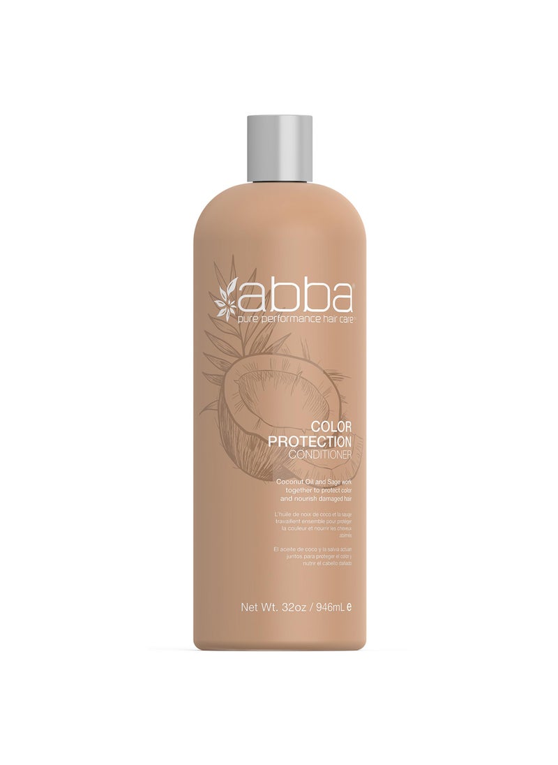 ABBA ABBA Color Protection Conditioner, Coconut Oil & Sage, 32 Fl Oz 