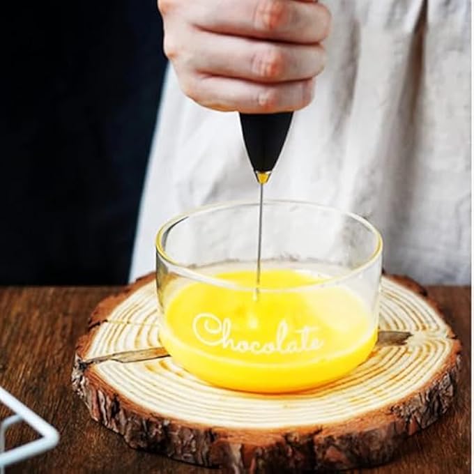 ريحني خلاط حليب كهربائي محمول باليد مع خفاقة من الفولاذ المقاوم للصدأ لخلط القهوة والفرابيه واللاتيه والماتشا والشوكولاتة الساخنة - Image 4