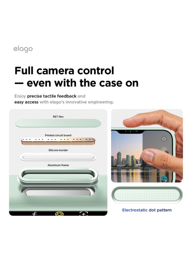 Elago Magnetic Liquid Silicone for iPhone 17 case cover [Camera Control Button Cover] compatible with MagSafe Shockproof - Mint - Image 3