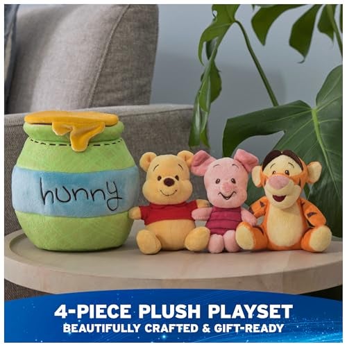 GUND Disney Official Winnie The Pooh Plush Playset with Pooh, Tigger, and Piglet, Sensory Toy Stuffed Animals for Ages 0 and Up, Green, 8” - Image 2